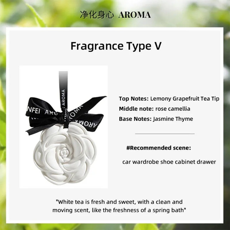 Ceramic Ornaments Aromatherapy Light Luxury Ancient Home Perfume Diffuser Stone Tablet Plaster Car Fragrance Pendant