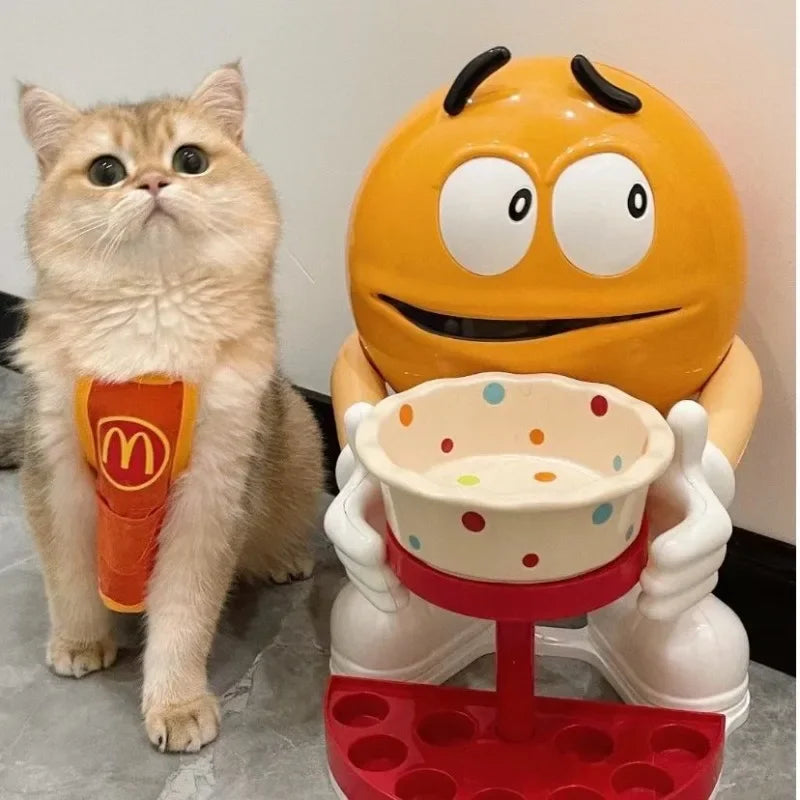 Cat Bowl Feeding and Water Decorative Kibble Dispenser Feeder for Cats Bowls Multipurpose Ornaments Cats Accessories Pets