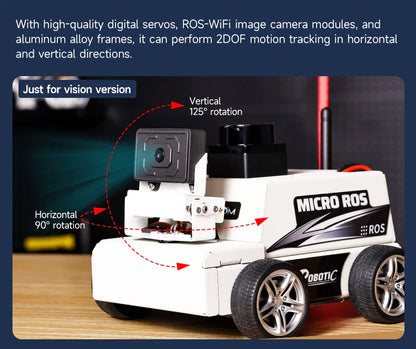 Micro ROS dos Robot Voiture ROS2-Humble PC Machine Virtuelle Système AI Lidar SLAM Cartographie Navigation DIY Kit Électronique