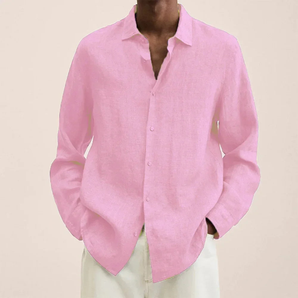 Nouvelle mode : chemises longues pour hommes, hauts décontractés amples, manches longues, revers pour hommes, tenue décontractée automne, Streetwear