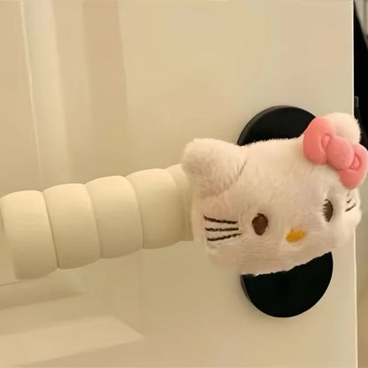 Kitty Anime Plush Doll Door Knob Covers Foam Elastic Room Door Handle Protector Anime Home Accessory Decoration Gift