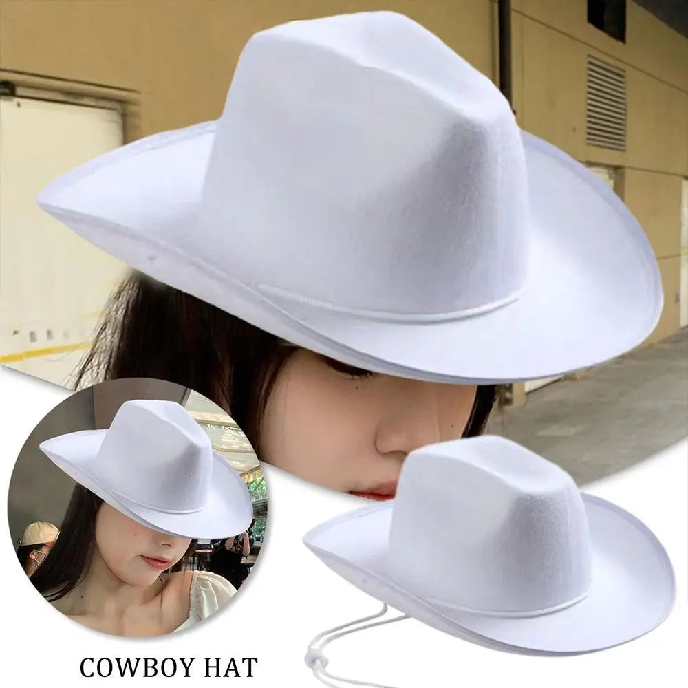 Cowboy Hat Felt Princess Hat Performance Bound Western Cowgirl Hat Bachelorette Birthday Party Costume Accessory
