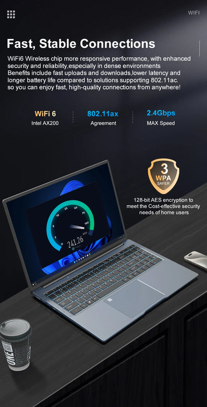 Laptop 16 inch 2.5K 120Hz Intel Core i7-13620H WiFi 6 32GB RAM 1TB SSD Laptop Windows 11 pro Notebook Office Computer