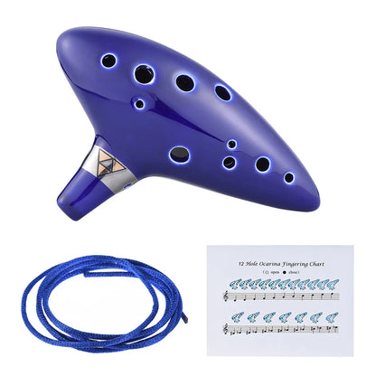 12 trous Ocarina céramique Alto C navire flûte vent légende de Zelda Instrument de musique