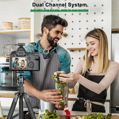 Professional Wireless Lavalier Microphone, ideal for live streaming and recording clear audio without long-distance delay