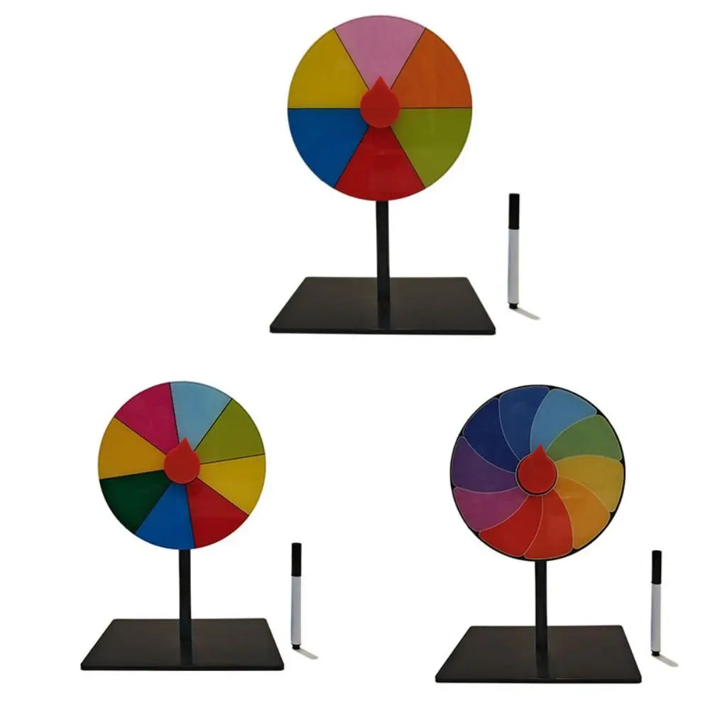 Roue de Fortune réutilisable en ABS, Base Stable, roue de Roulette de couleur, jeu interactif, plateau tournant de prix