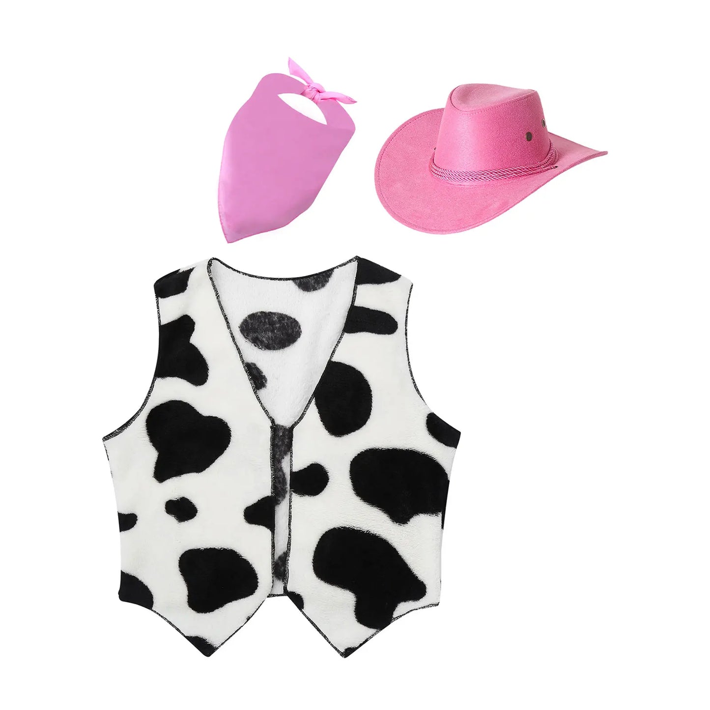 Costumes de Cowboy Western pour Enfants, Tenue de Cowboy pour Bol et Garçons, Chaps Pantalon avec Glaand Bandana Chapeau, Cowgirls fur s Up, ixd'Halloween