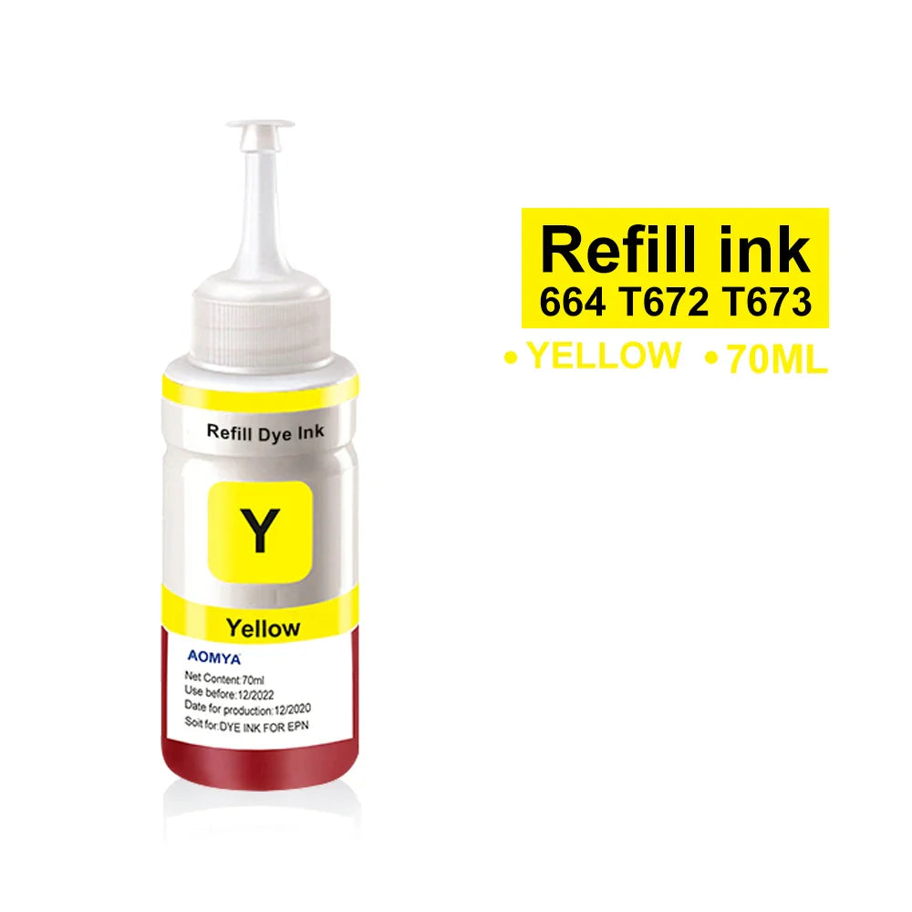 664 673 T673 Refill Dye Ink for EPSON L800 L805 L810 L850 L565 L1800 L3150 3100 Printer Ink T6731 T6732 T6733 T6734 6735 T6736