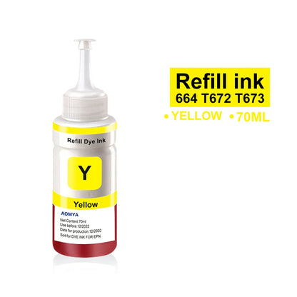 664 673 T673 Refill Dye Ink for EPSON L800 L805 L810 L850 L565 L1800 L3150 3100 Printer Ink T6731 T6732 T6733 T6734 6735 T6736