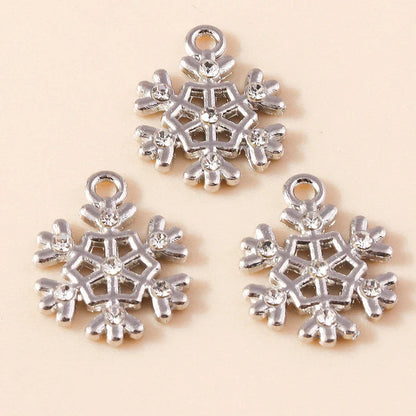 Leslie-Breloques de Noël en émail, arbre flocon de neige, chaussette, cerf, bonhomme de neige, bijoux de bricolage, cadeaux de Noël et du Nouvel An, 10 pièces