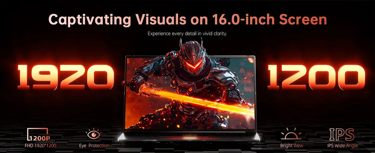 2025 ACEKAMAS 16" Gaming Laptop Intel Core i7 6700HQ GTX 1060 IPS 1920*1200 Gamer Computer 16GB DDR4 1TB SSD Windows 11 Pro PC