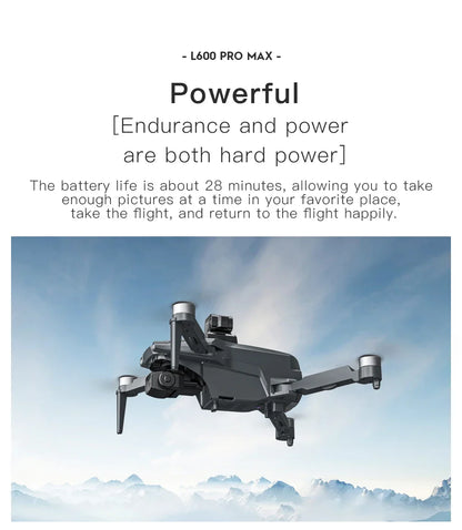 Nouveau Drone GPS L600 PRO MAX/PRO 5KM 4K professionnel HD double caméra 3 axes cardan 360 ° Jouet quadrirotor sans balais pour éviter les obstacles