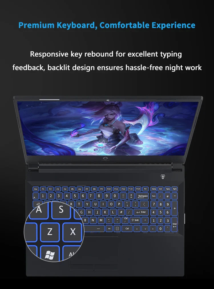 Genmachine Laptop Computer Intel i9 11900H 15.6” 144Hz NVIDIA GeForce RTX 3060 DDR4 M.2 2280 NVME SSD Business Gaming Laptops