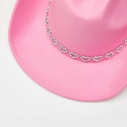 Chapeau de Cowgirl en strass pour femmes, Style occidental rétro, chapeau de soleil à large bord, casquettes de fête à thème