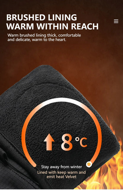 GTUBIKE nouveaux gants de ski chauds d'hiver unisexe coupe-vent résistant au froid gants pour écran tactile pour les Sports de plein air course randonnée cyclisme