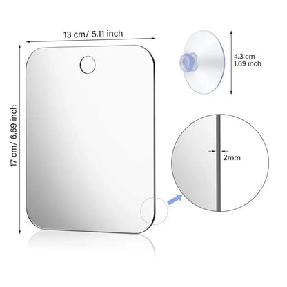 Miroir acrylique Flexible autocollants Anti-buée miroir de douche auto-adhésif ovale Rectangle carré maquillage miroir autocollant décor à la maison