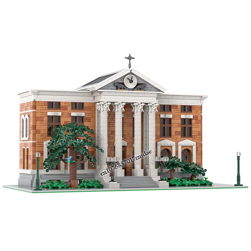 MOC Back to the Future modular Clock Tower Courthouse Mall model DIY creative ideas Children Toy birthday Gift christmas Blocks
