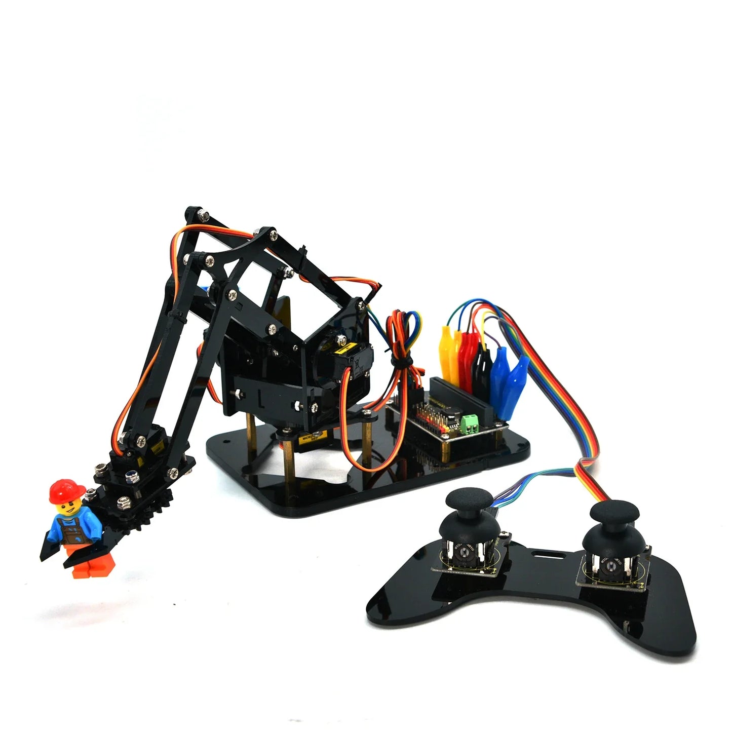 Keyestudio – Kit de bras de Robot Microbit 4DOF, pour BBC Micro:bit Stem, Kit éducatif avec programmation MakeCode/Python, 14 + adolescents