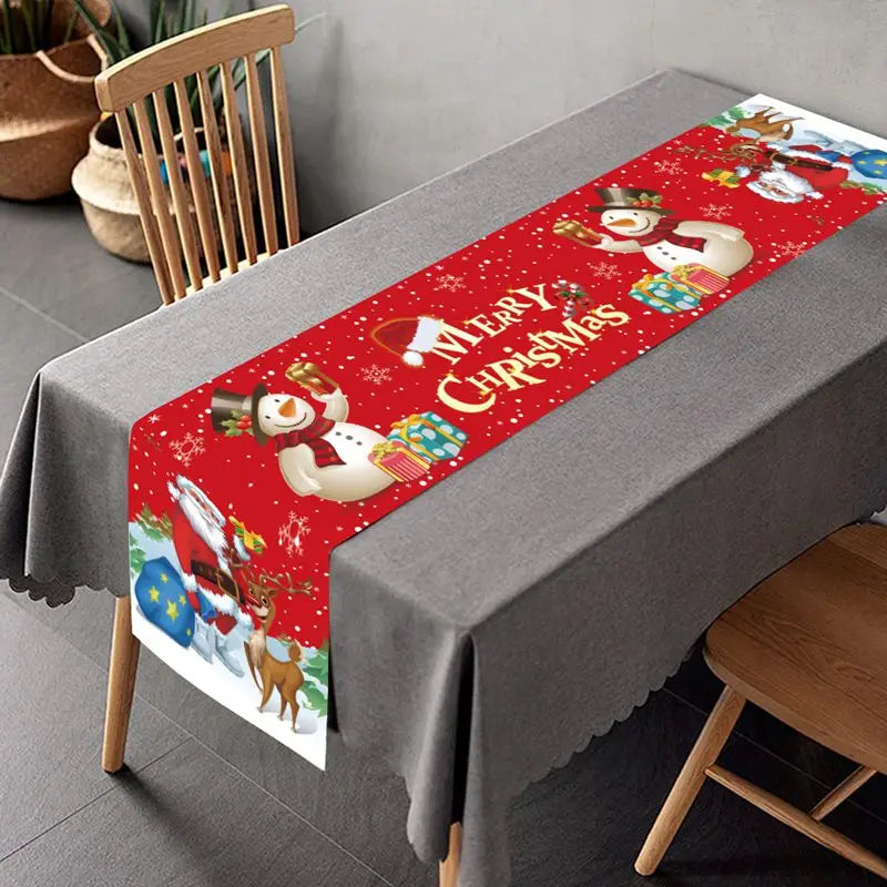 Chemin de Table de Noël, Décoration pour la Maison, Couverture de Nappe, Ornement, Cadeaux, ixdu Nouvel An, 2023