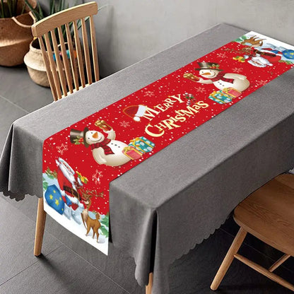 Chemin de Table de Noël, Décoration pour la Maison, Couverture de Nappe, Ornement, Cadeaux, ixdu Nouvel An, 2023