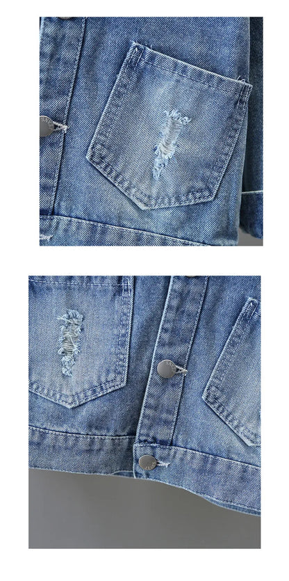 Manteau en jean pour adolescentes Printemps Automne Orné de perles Nœud papillon Veste à la mode pour enfants de 3 4 5 6 8 10 12 ans Vêtement d'extérieur décontracté