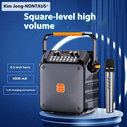 Dual Wireless Microphones & RGB LED Lighting! Outdoor Karaoke Speaker With 30W Power For Camping & Campfires OEM Supplier