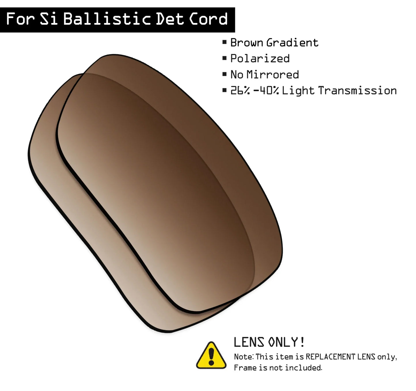 SmartVLT Polarized Replacement Lenses for Oakley Si Ballistic Det Cord OO9253 - 61mm Sunglasses - Multiple Options
