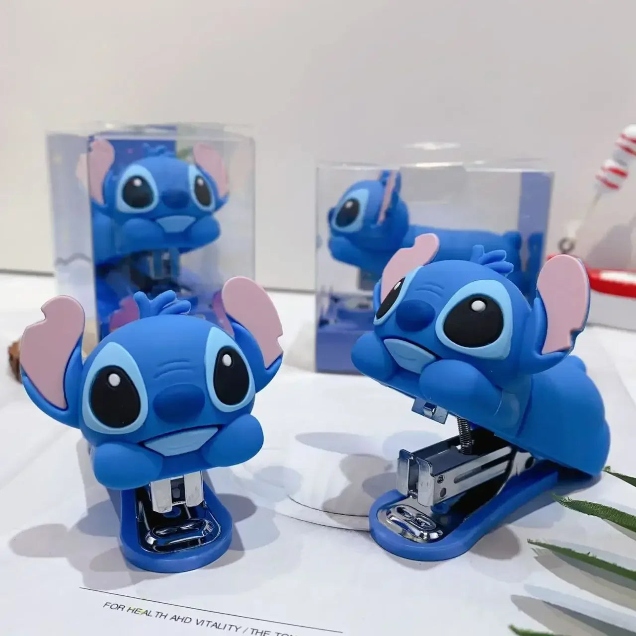 Agrafeuse en silicone - Figurine - Dissolvant d'ongles de bureau - Agrafeuse pour enfants - Fournitures de bureau - Reliure - Fournitures scolaires