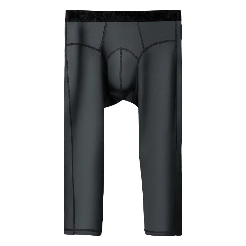 Leggings pour hommes pour l'automne et l'hiver : pantalons fins, serrés en polaire, sous-vêtements surdimensionnés et chauds