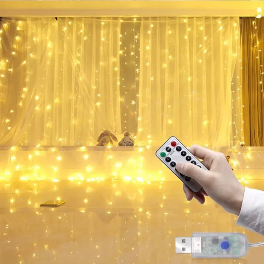 1pc USB 3x3/3*2/3*1 LED rideau chambre lumières guirlande de noël fée lumière feston mariage maison chambre décoration éclairage