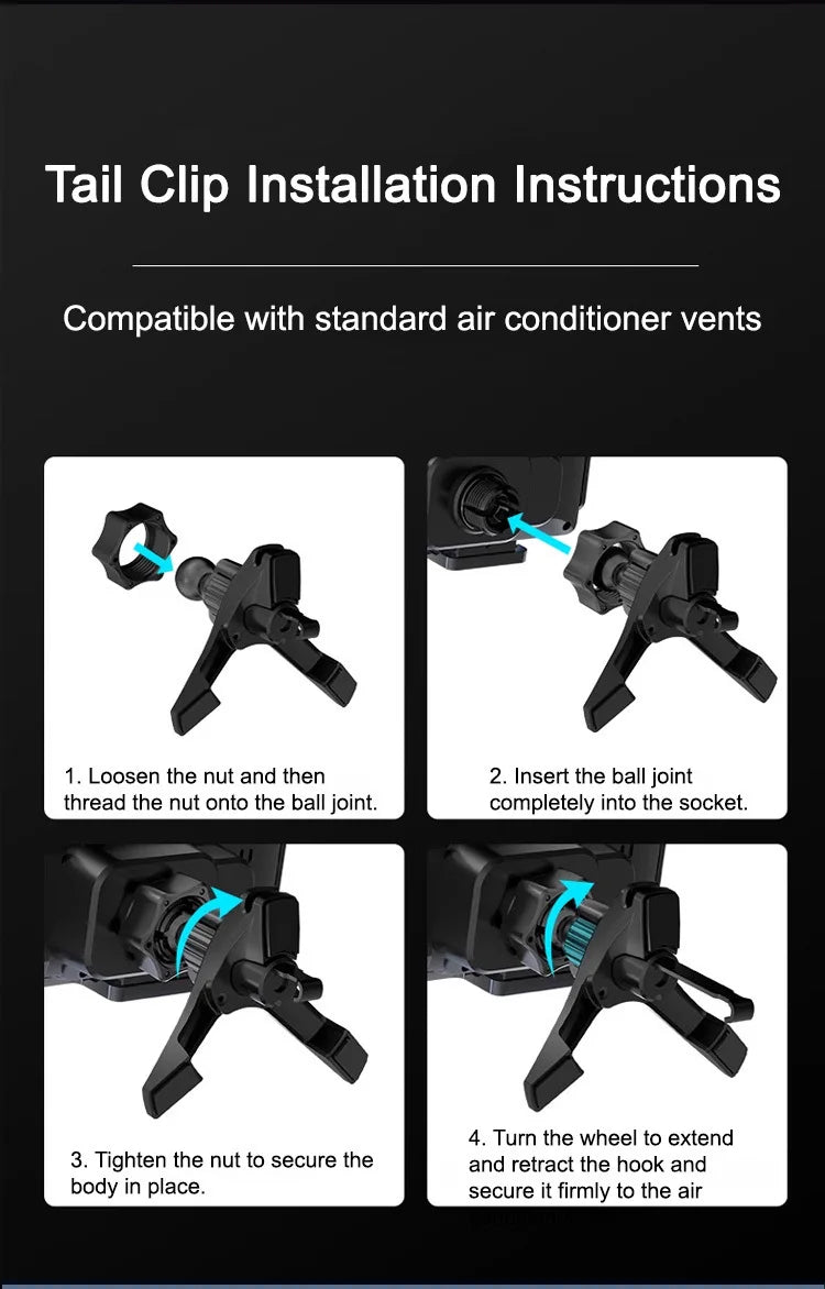 Reliable Car Mount Cell Phone Holder Durable fully motorized Silent Stable clamping Cell Phone Holder Safety Intelligent Durable