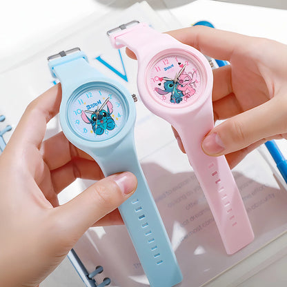 Cute Anime Stitch Watch Kawaii Lilo & Stitch Children Watches Sports Silicone Watch Cartoon Stitch Watch Kids Birthday Toy Gifts