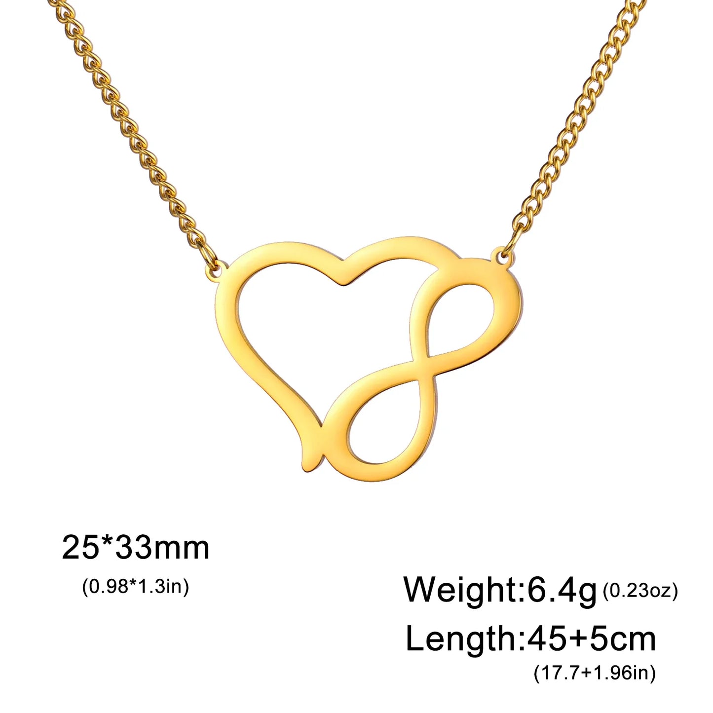 Skyrim Infinite Love Pendant Necklace Stainless Steel Women's Fashion Jewelry Necklace Couple Christmas Day Jewelry Gift