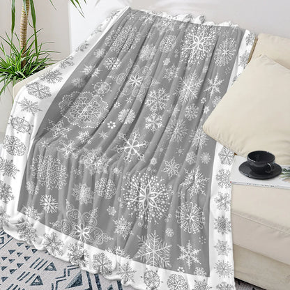 Christmas Snowflake Red Throw Blanket Portable Warm Blanket Blankets For Beds Home Decor Sofa Blanket
