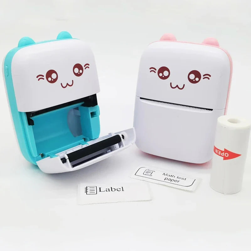 Mini Photo Pocket Printer Portable Ink-free Thermal 57mm Sticker Trans Paper Wireless BT 200dpi Android IOS Printing Machine