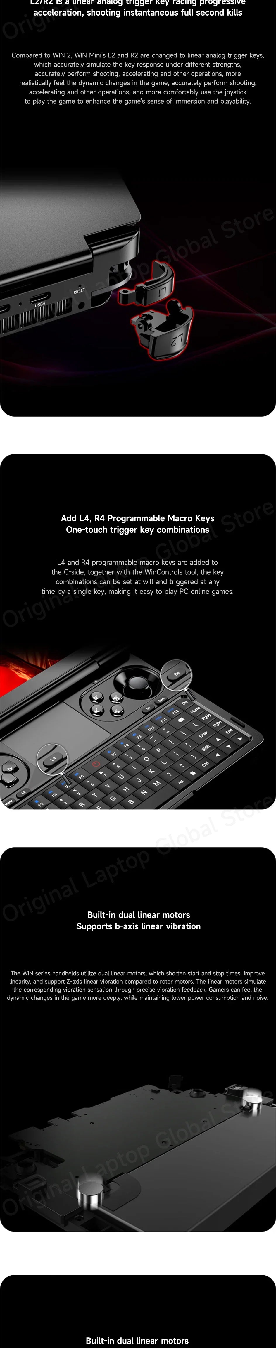 GPD WIN Mini 2025 Ryzen™ AI 9 HX 370/Ryzen R7 8840U PC de poche 7 pouces 32 Go RAM 2 To SSD Mini-ordinateur portable