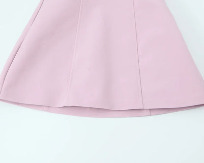KONDALA Sexy Chic rose femmes robe sans bretelles nœud a-ligne Mini robe nouvelle mode 2025 automne Hotsweet robe de soirée