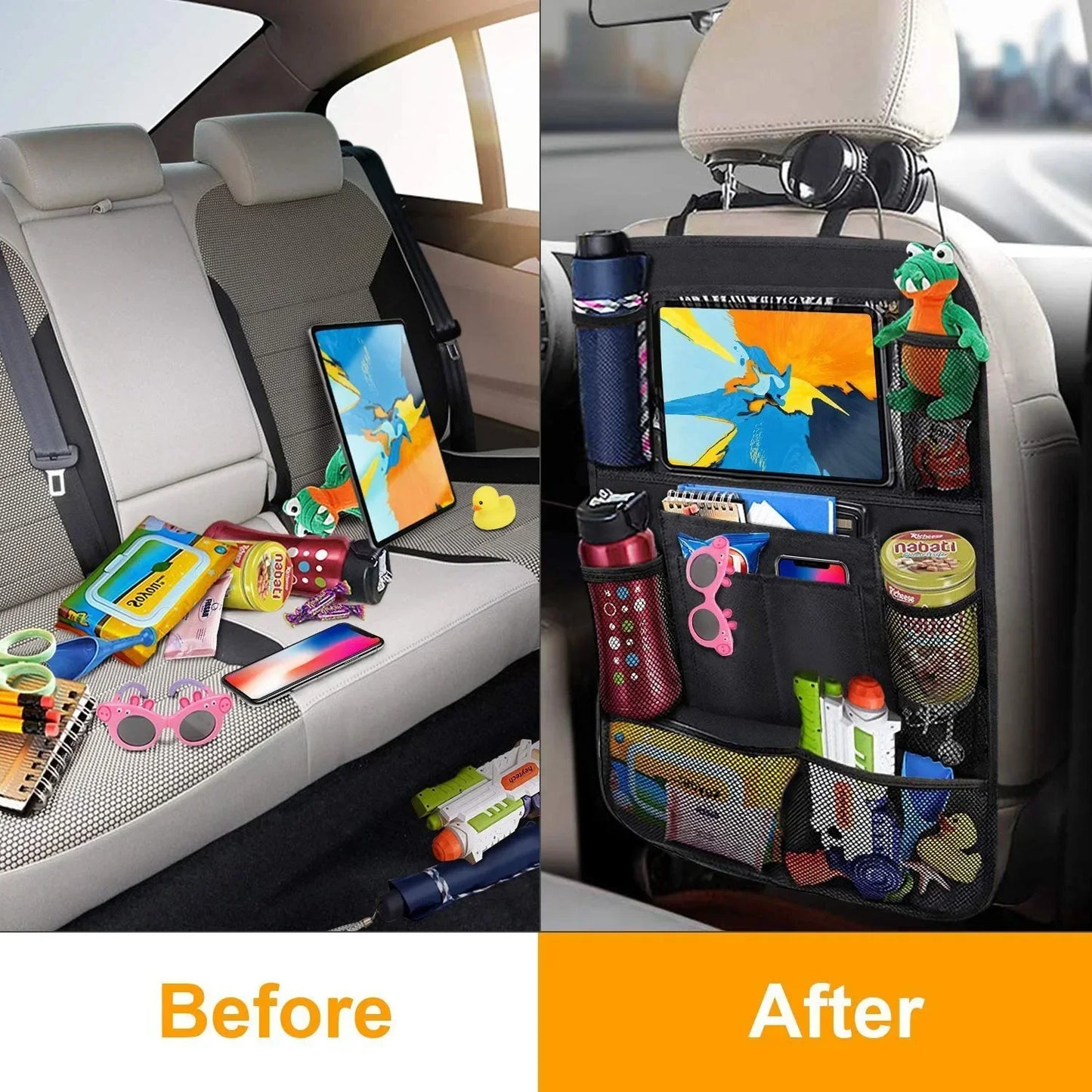 Storage Bag Large Capacity Classified Storage Portable and Practical Vehicle Mounted Multifunctional Car Seat Back Sorage Bag