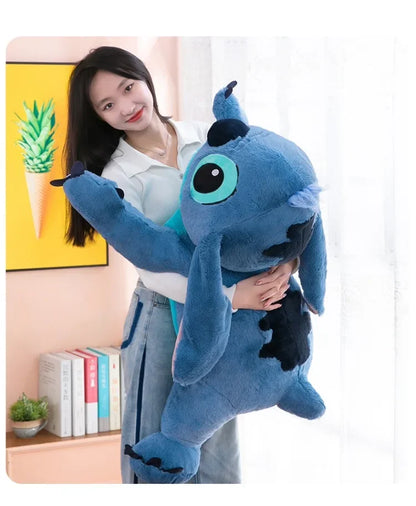 Peluche Stitchou de 100 cm, grande taille, oreiller long, jouet pour fille, jambes serrées, cadeau d'anniversaire pour enfant