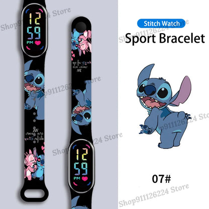 Montres Stitch pour enfants, filles, étanche, sport, écran tactile, pour femmes, horloge numérique étanche, bracelet, cadeaux exquis
