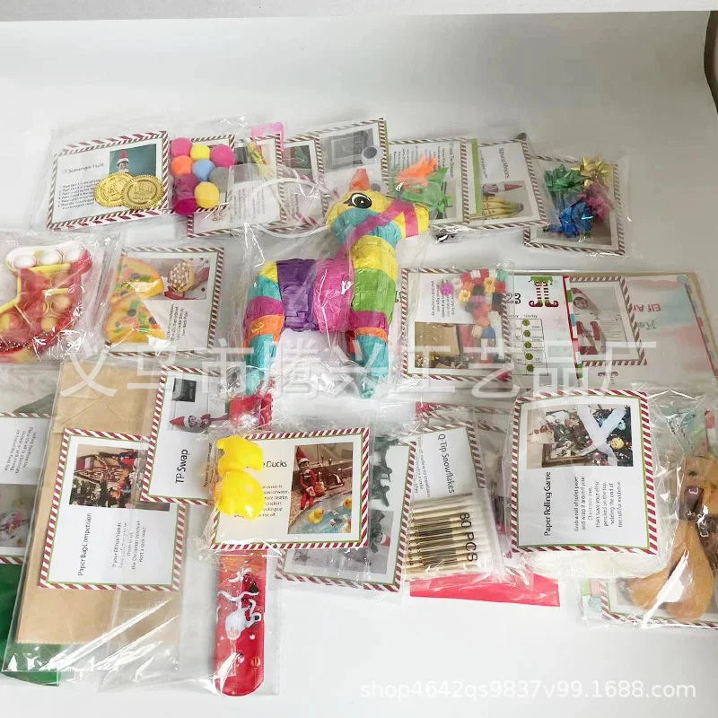 Kit lutin Calendrier de l'Avent 2025 Compte à rebours de 24 jours avec 12 jours d'activités de lutin Boîte de Noël à faire soi-même Idée cadeau de vacances pour les enfants et la famille