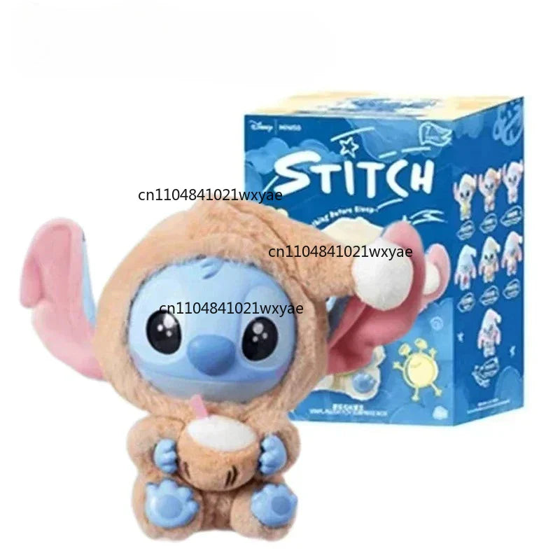Stitch Eat Something Before Sleep Series Blind Box Plush Vinyl Toys Cute Doll Replica Mystery Box Bag Pendant Decor Gift