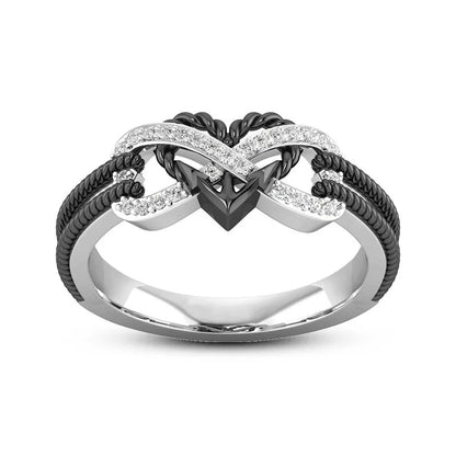 Bagues en forme de cœur pour femmes, couleur noir, Rose, or, perte de poids, thérapie magnétique, Yoga, énergie, cadeau d'anniversaire pour la saint-valentin