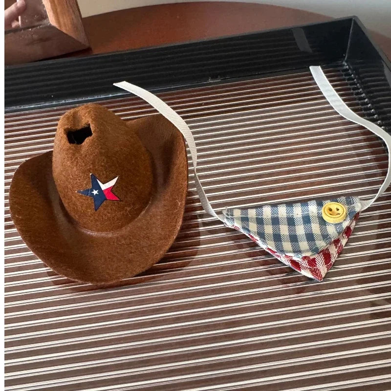 For 10 cm Labubu 4.0 Doll Clothes Cowboy Hat Scarf Cute Soft Doll Clothes Bow Scarf Decoration Christmas Gifts
