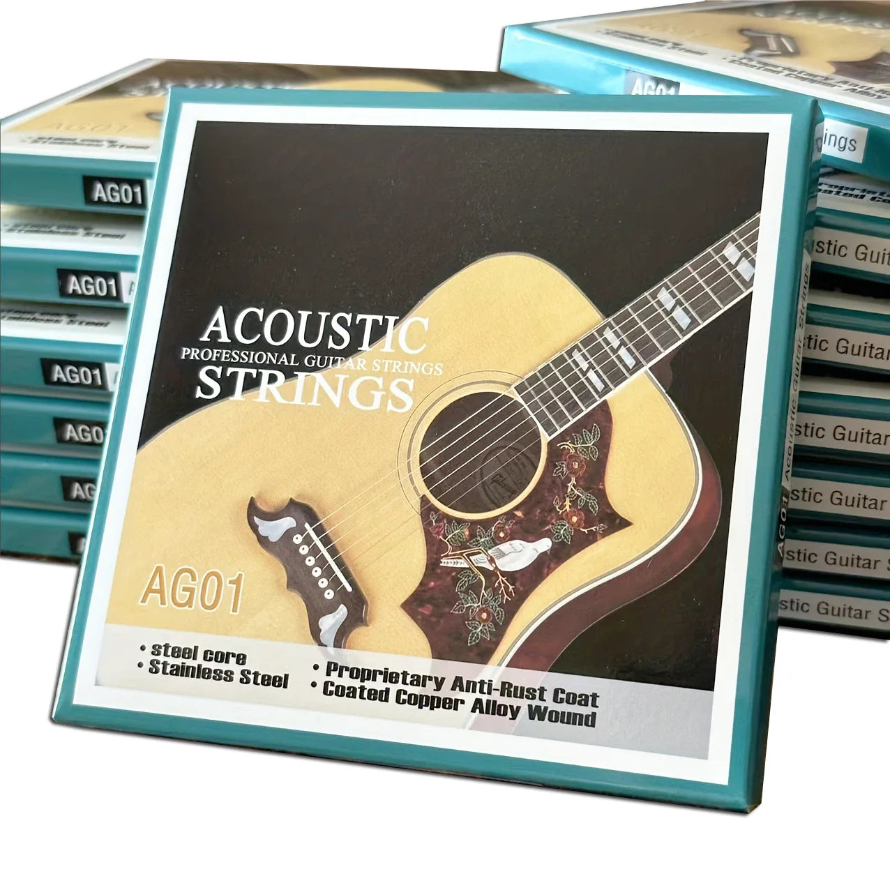 Cordes de guitare folk, un ensemble de 6 cordes de guitare acoustique, accessoires complets