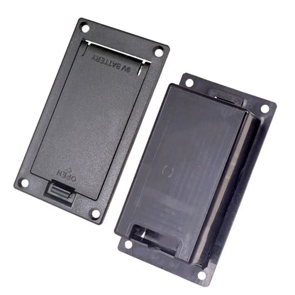 Boîte de batterie 9V pour guitare électrique basse et micro actif avec connecteur, boîte de support de batterie 72.5x38.3mm, partie musicale en plastique 1 pièce