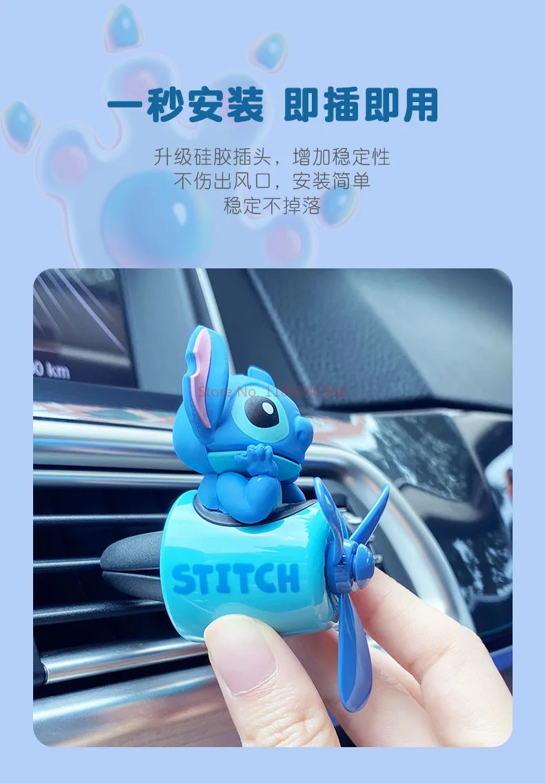 En stock Personnages Stitch Aromathérapie Voiture Montée Décoration Sortie d'air Décoration Intérieure Dessin Animé Décoration Voiture Jouet Cadeau Kawaii
