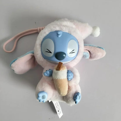 Stitch Eat Something Before Sleep Series Blind Box Plush Vinyl Toys Cute Doll Replica Mystery Box Bag Pendant Bag Decor Gift