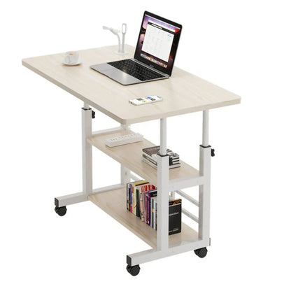 Table de chevet réglable en hauteur, rangement multicouche, roue pivotante, bureau de maison, ordinateur portable, bureau debout pour Table élévatrice à domicile