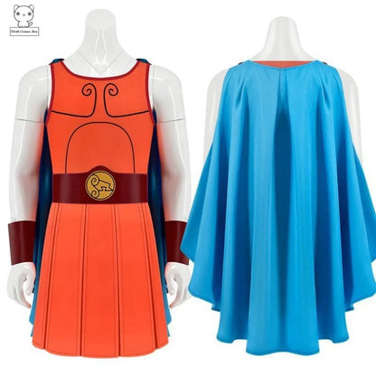 Anime Hercules Cosplay Costume Fancy Dress Up Adult Men Superhero Cloak Cape Uniform Halloween Carnival Stage Performese Clothes